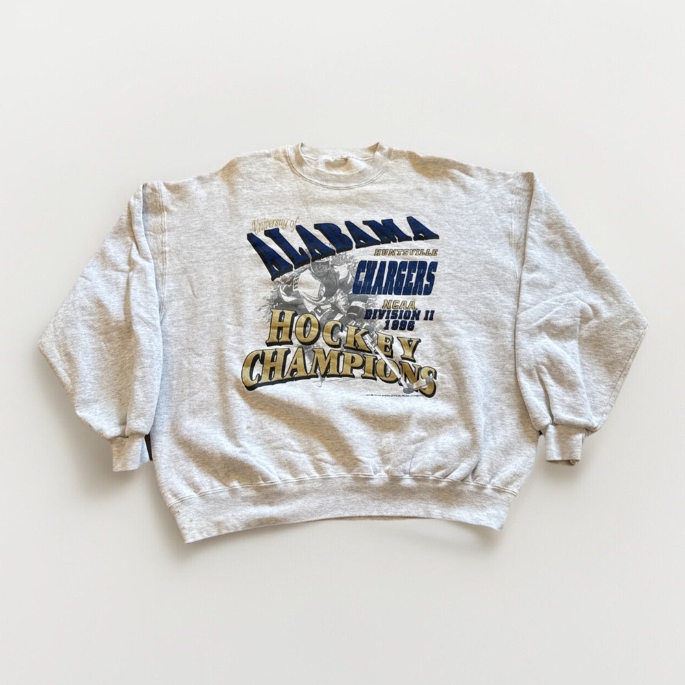 UAH Chargers Sweatshirt Mens XL‎ 1996 Hockey Champions Huntsville Alabama